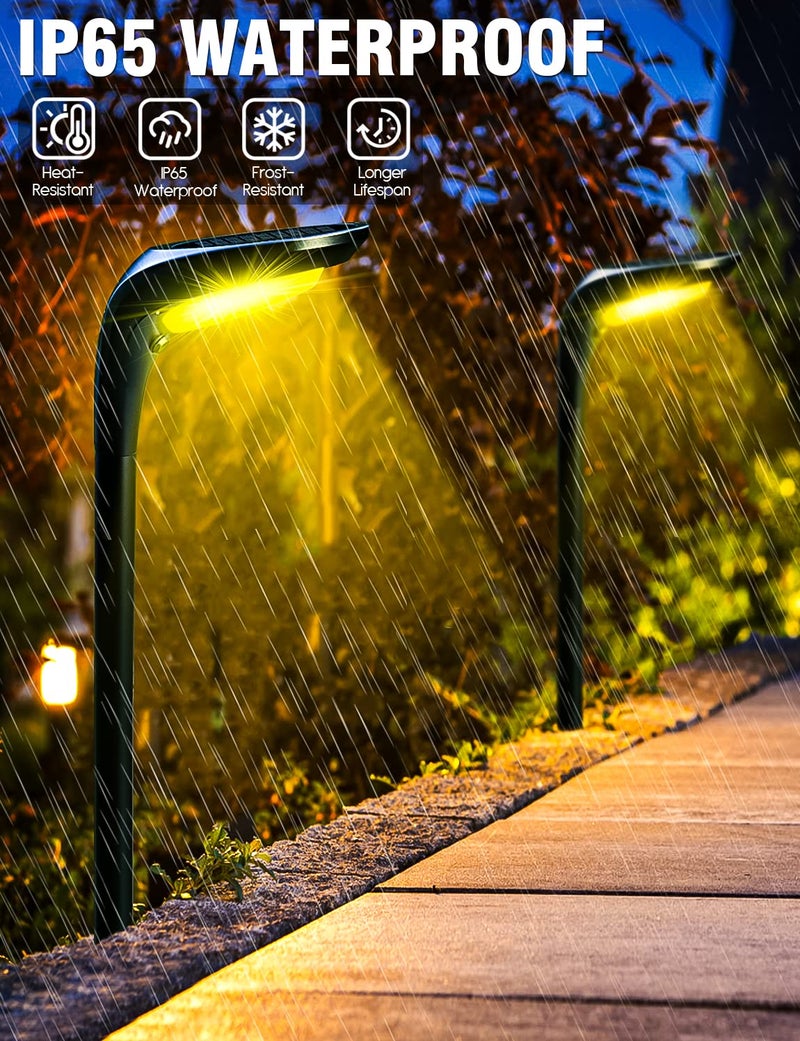 OSORD Solar Pathway Lights Outdoor 4 Pack - 150 LM High Bright Solar Lights Outdoor Waterproof IP65, Warm/Cool 2 Color Modes, Landscape Path Light for Walkway Driveway Garden Yard Patio - Image 4